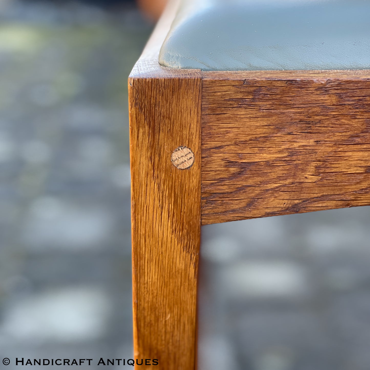 Set of 4 Albert Harrison Arts & Crafts Yorkshire School English Oak Chairs.