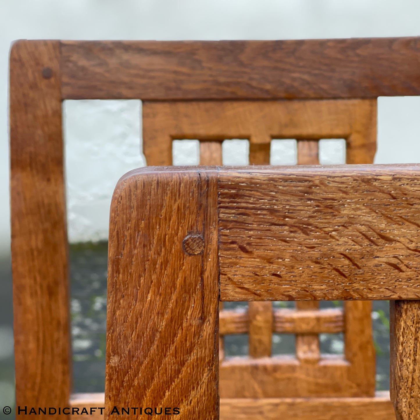Set of 4 Peter ‘Rabbitman’ Heap Arts & Crafts Yorkshire School English Oak Chairs