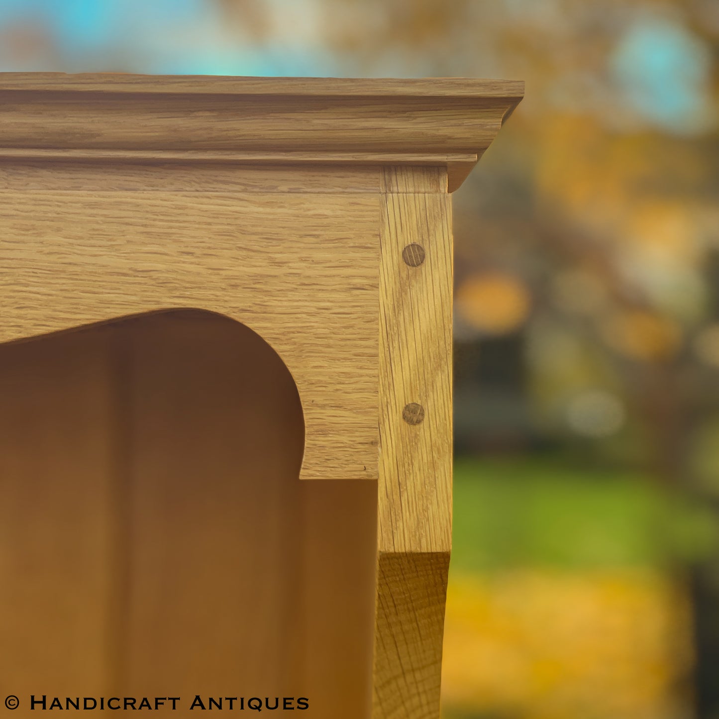 Coxwold Cabinet Makers 'Unicornman' Arts & Crafts Yorkshire School Oak Dresser post 1990.