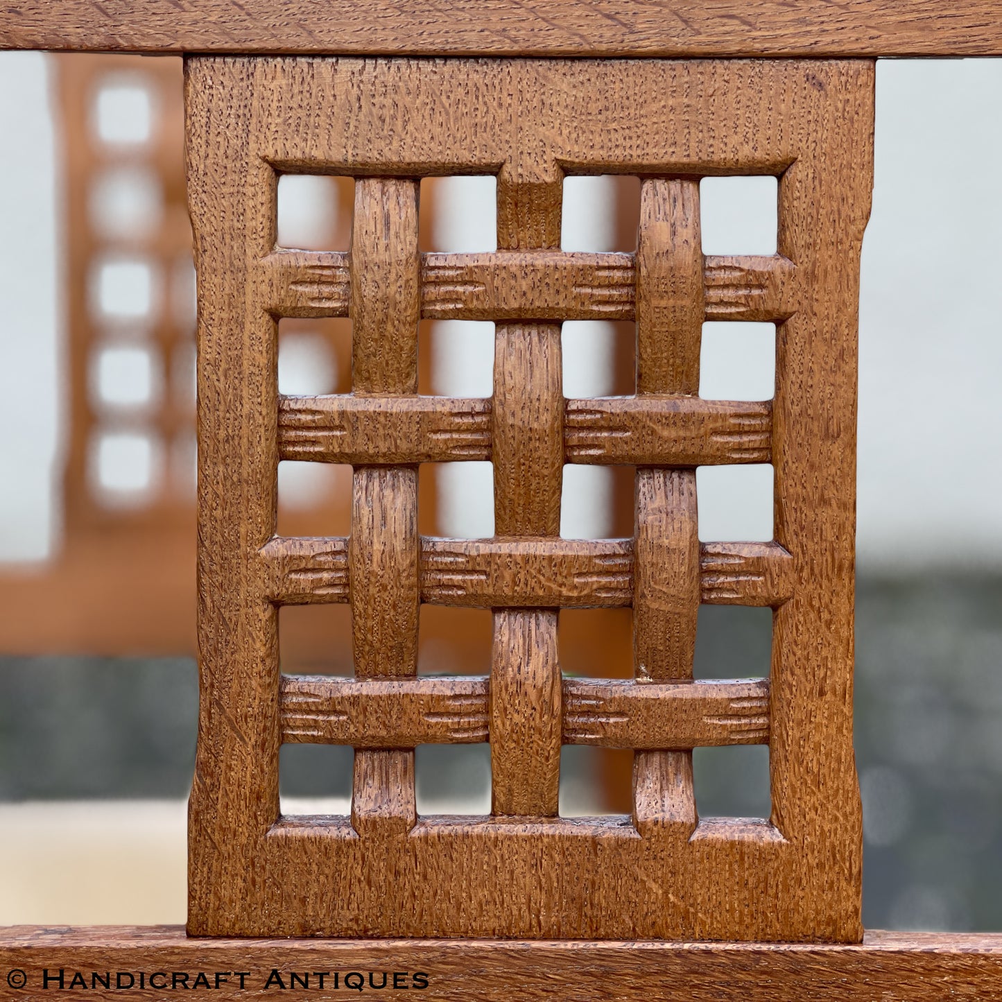 Set of 4 Peter ‘Rabbitman’ Heap Arts & Crafts Yorkshire School English Oak Chairs