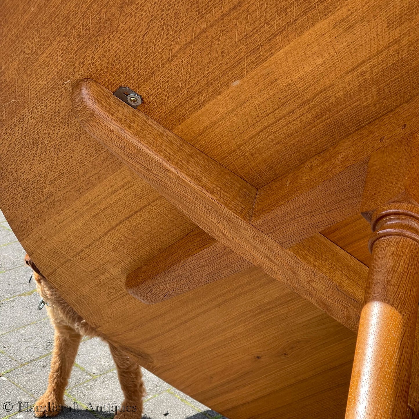 Peter Hall of Staveley Arts & Crafts Lakes School English Oak Dining Table 1997.