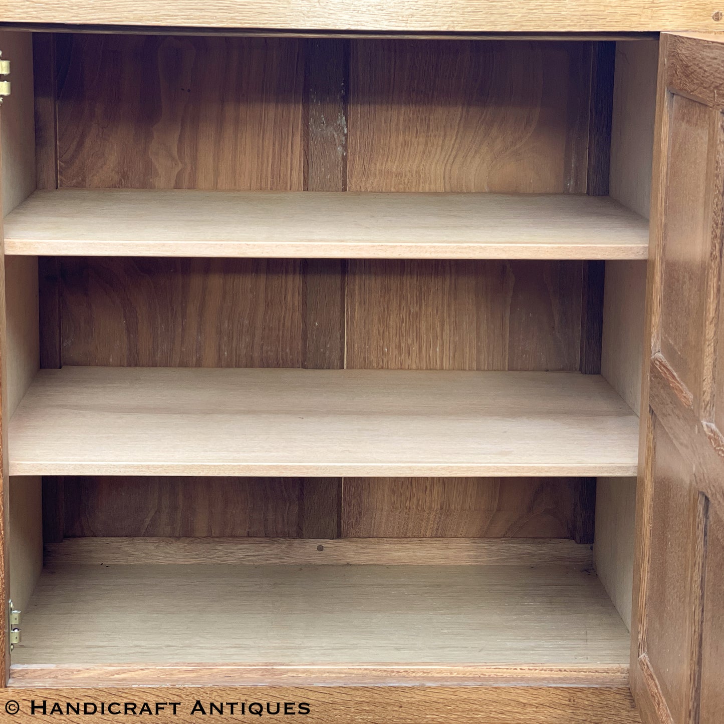 Colin 'Beaverman' Almack (Ex-Mouseman) Arts & Crafts Yorkshire School English Oak Sideboard