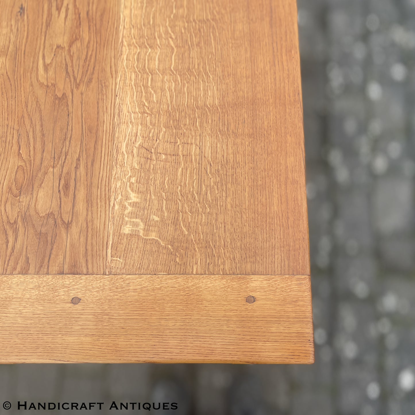 Arts & Crafts Cotswold School English Oak Dining Table post 1980.