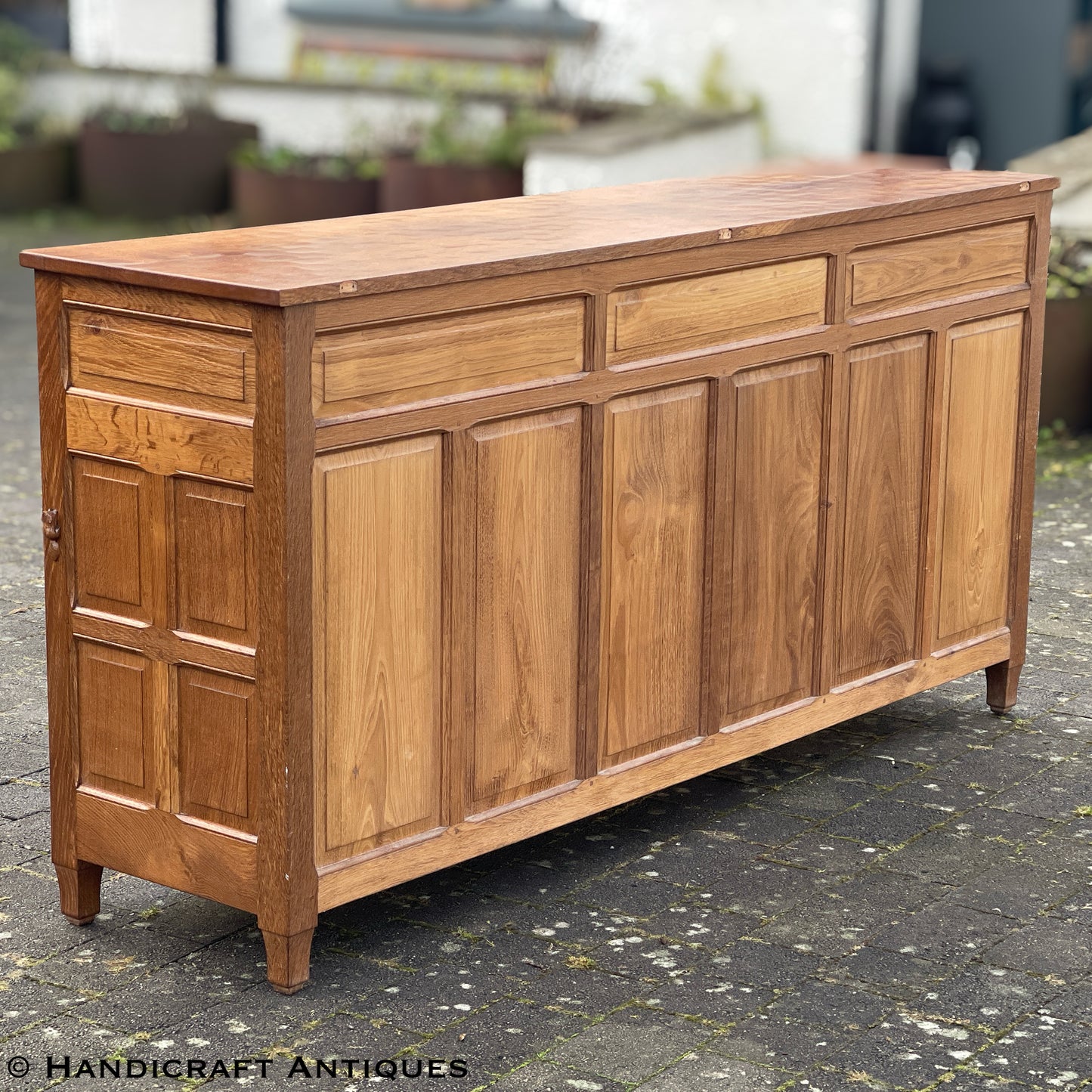 Colin 'Beaverman' Almack (Ex-Mouseman) Arts & Crafts Yorkshire School English Oak Sideboard