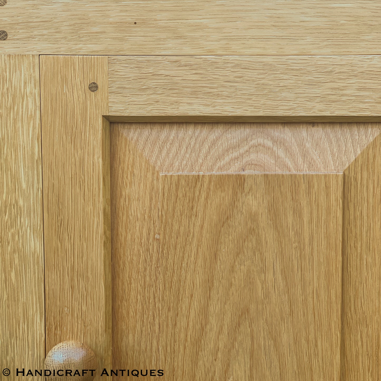 Coxwold Cabinet Makers 'Unicornman' Arts & Crafts Yorkshire School Oak Dresser post 1990.