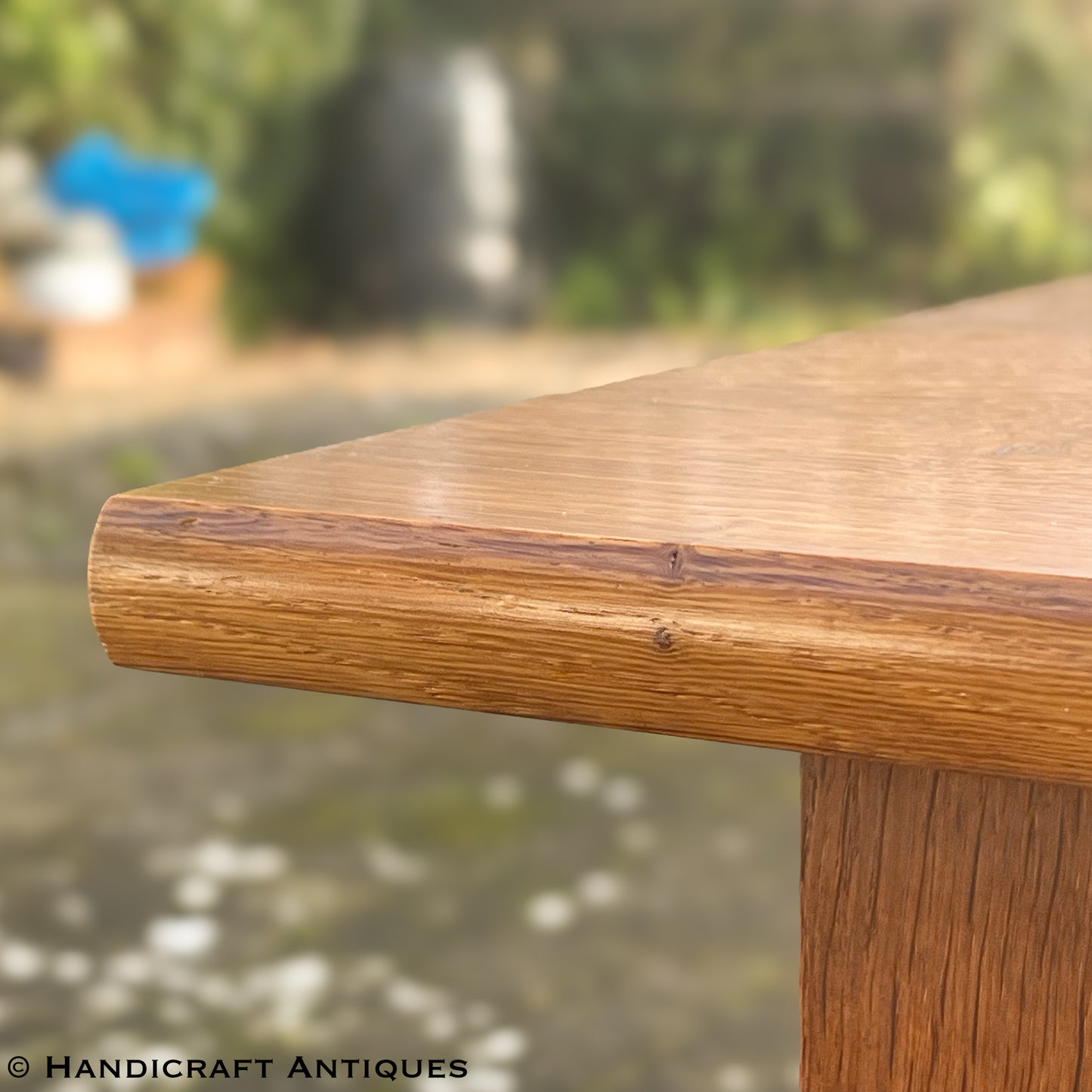 Peter Hall of Staveley Arts & Crafts Lakes School English Oak Dining Table c. 1990.