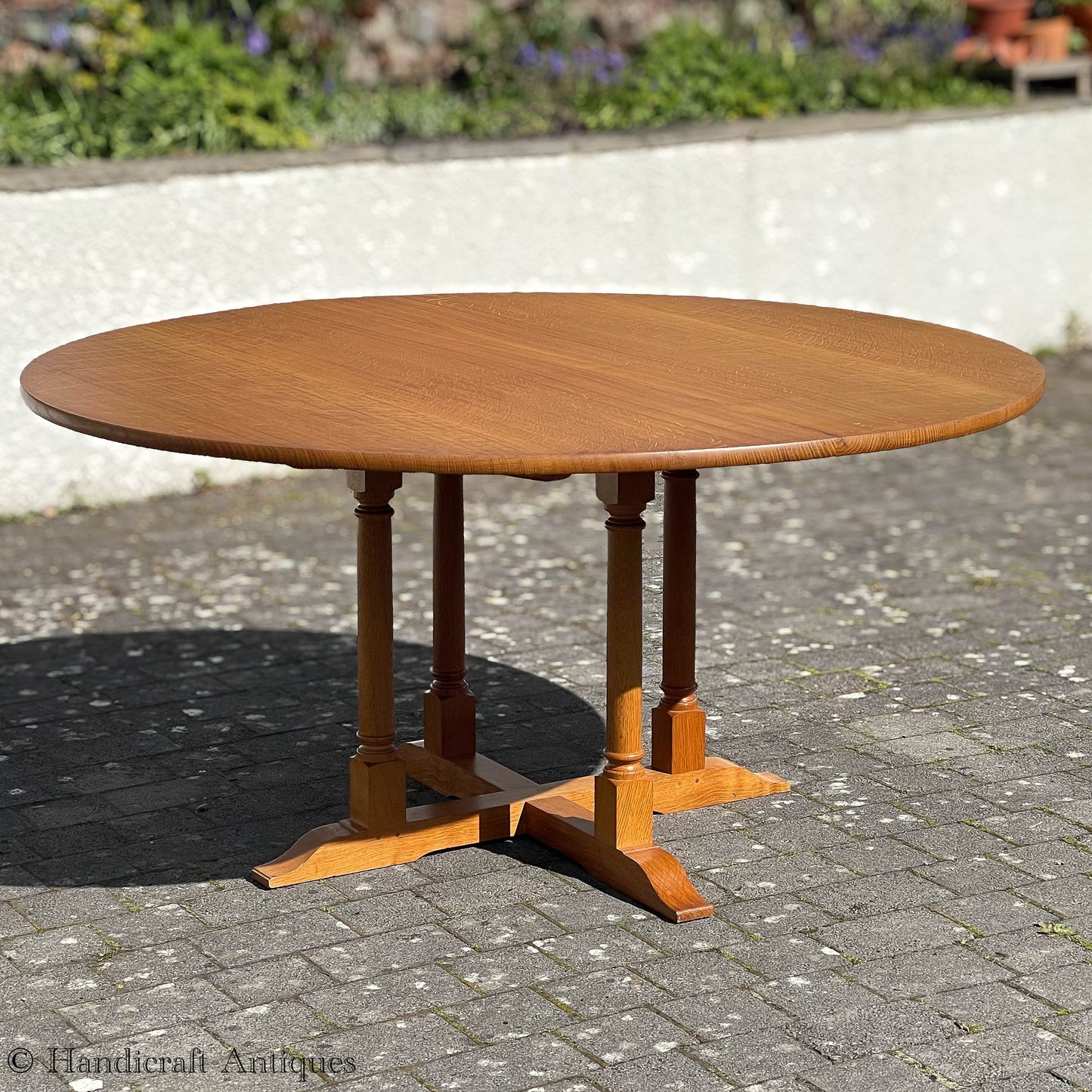 Peter Hall of Staveley Arts & Crafts Lakes School English Oak Dining Table 1997.