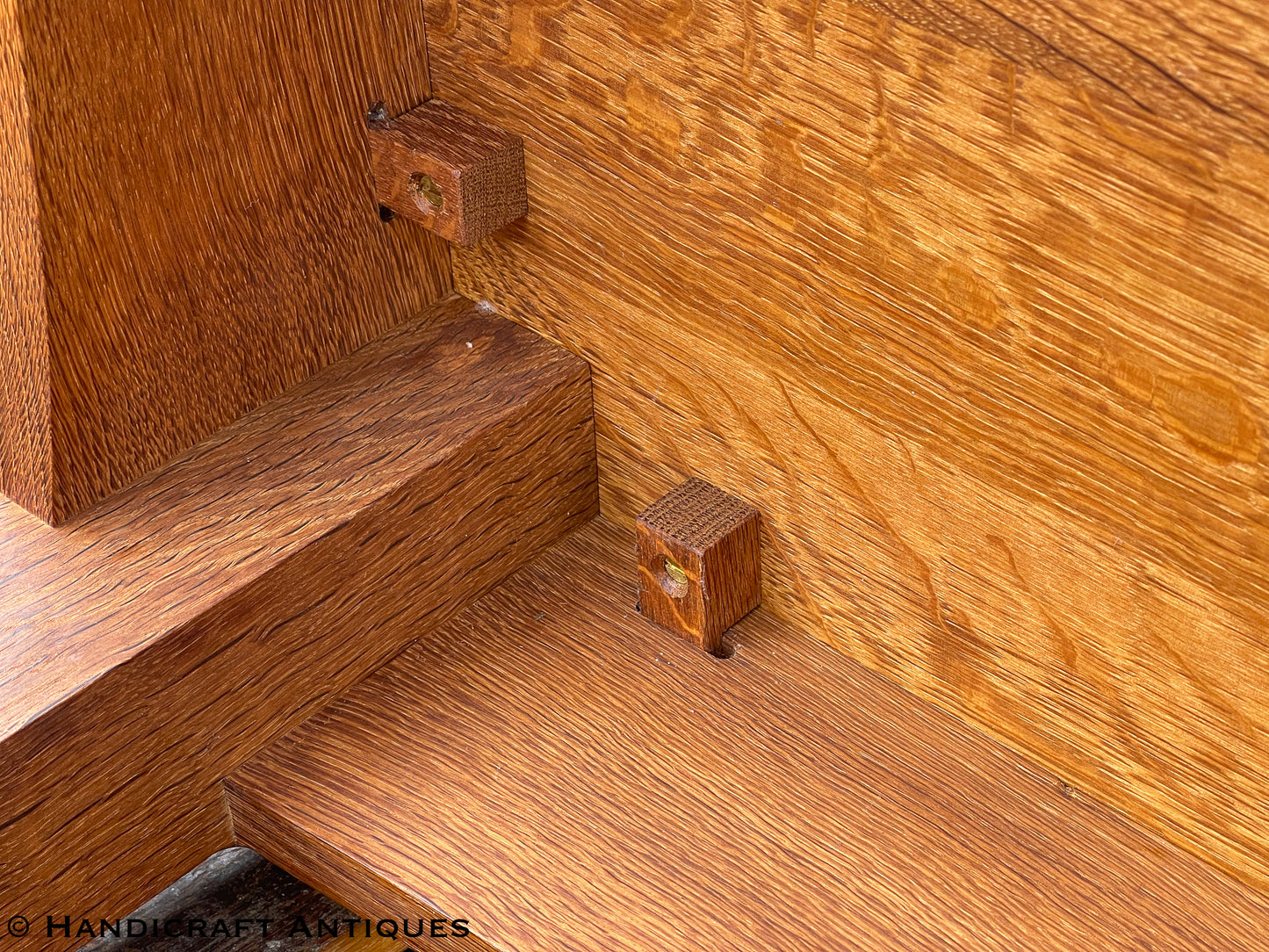 Peter Hall of Staveley Arts & Crafts Lakes School English Oak Dining Table c. 1990.