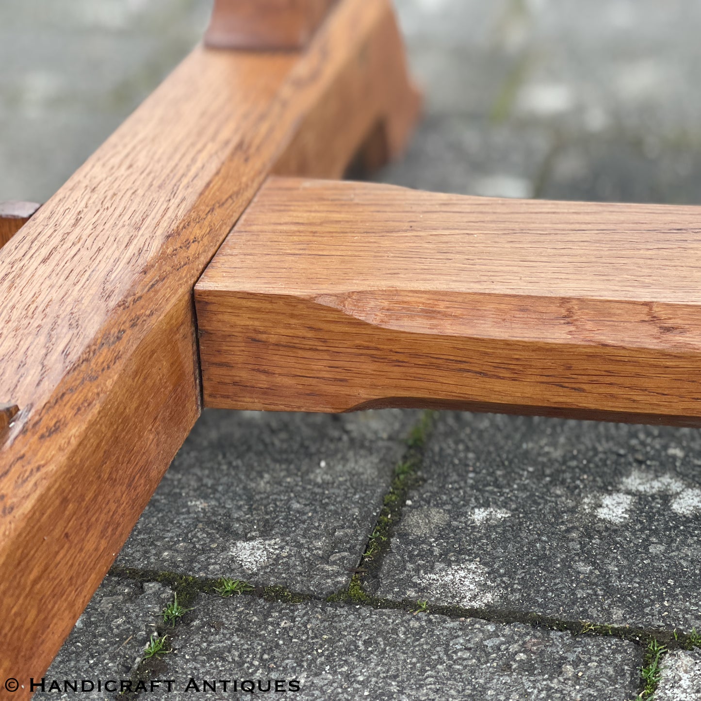 Arts & Crafts Cotswold School English Oak Dining Table post 1980.