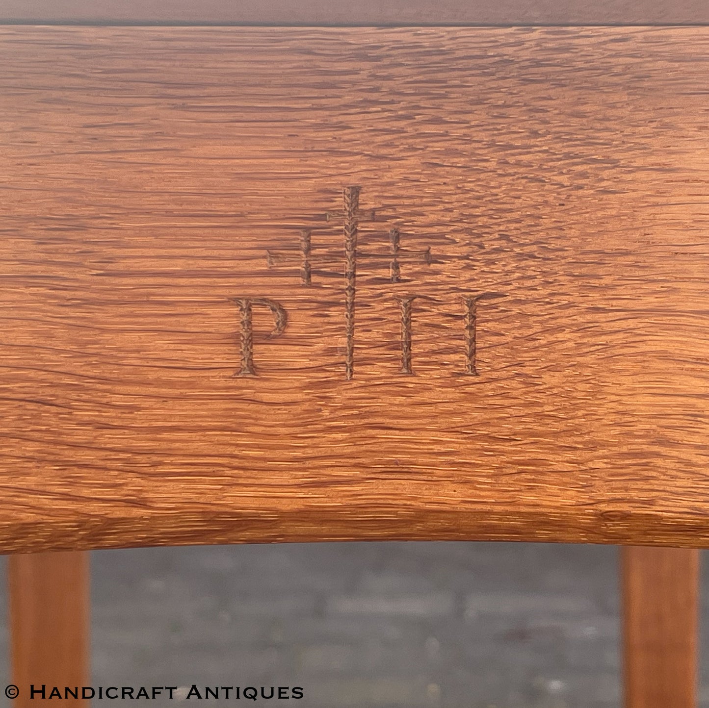 Peter Hall of Staveley Arts & Crafts Lakes School English Oak Dining Table c. 1990.