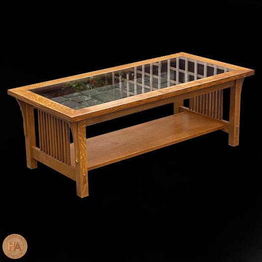 Stickley Arts & Crafts Mission School Oak Coffee Table 2001.