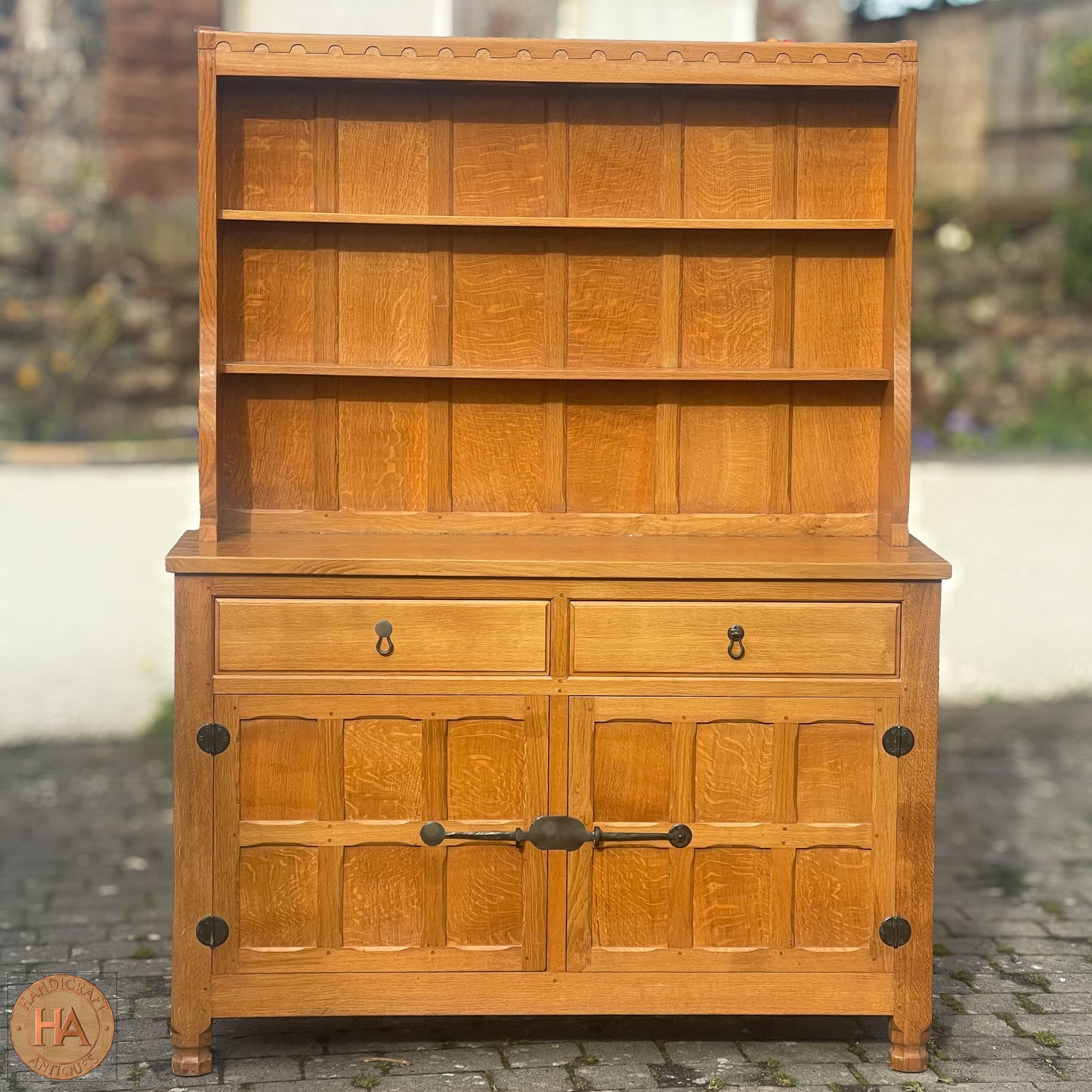 Cat & Mouseman (Ex-Mouseman) Arts & Crafts Yorkshire School English Oak Dresser