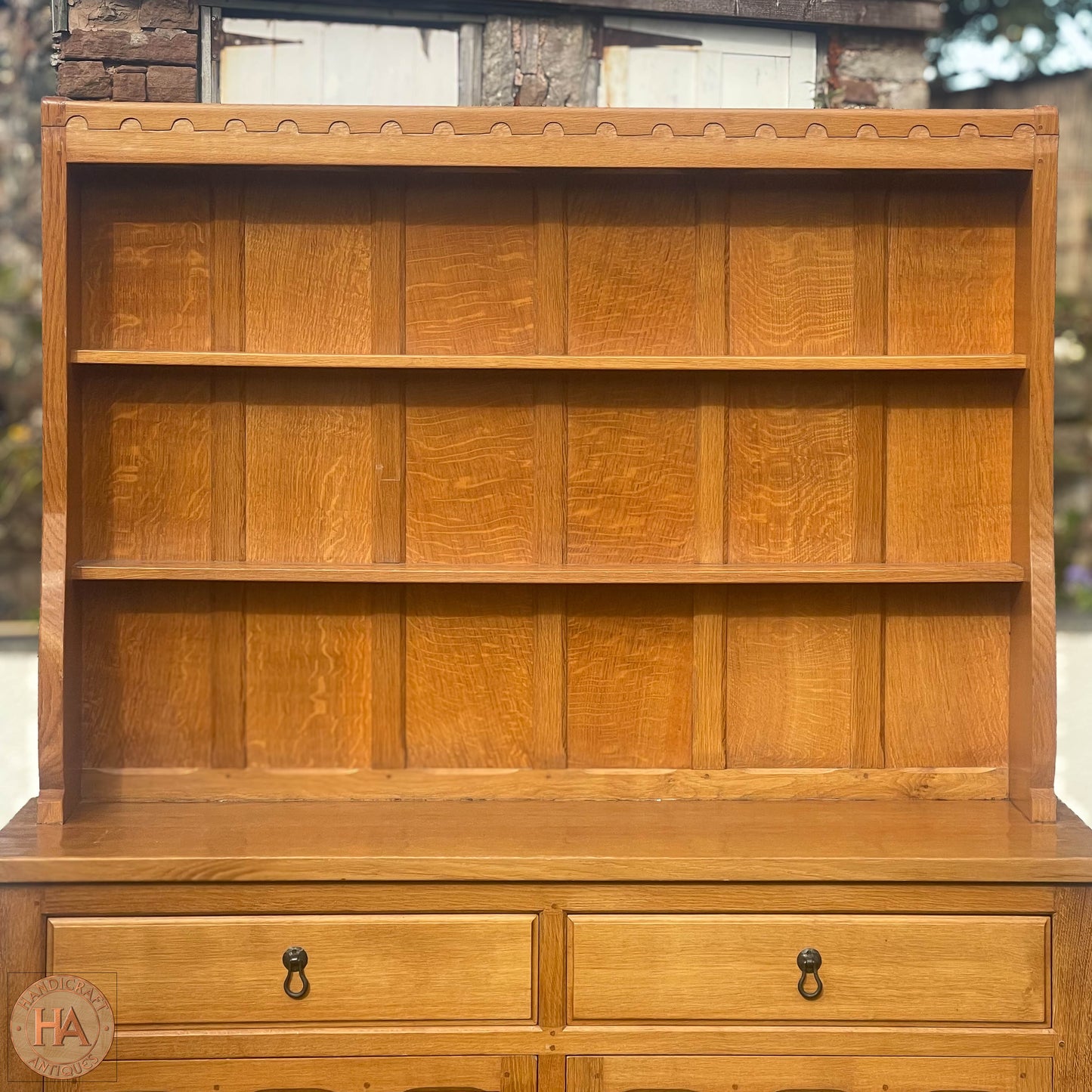 Cat & Mouseman (Ex-Mouseman) Arts & Crafts Yorkshire School English Oak Dresser
