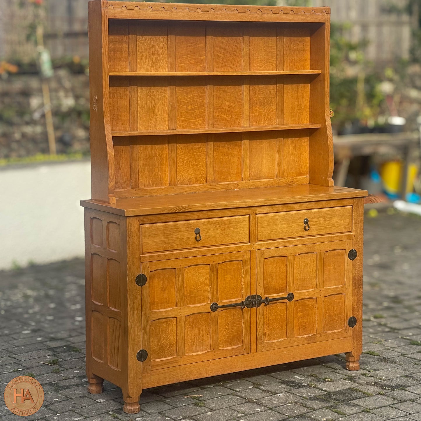 Cat & Mouseman (Ex-Mouseman) Arts & Crafts Yorkshire School English Oak Dresser