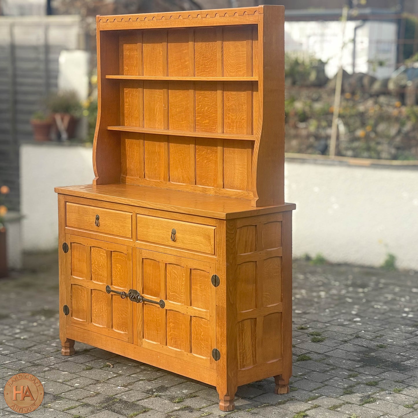 Cat & Mouseman (Ex-Mouseman) Arts & Crafts Yorkshire School English Oak Dresser