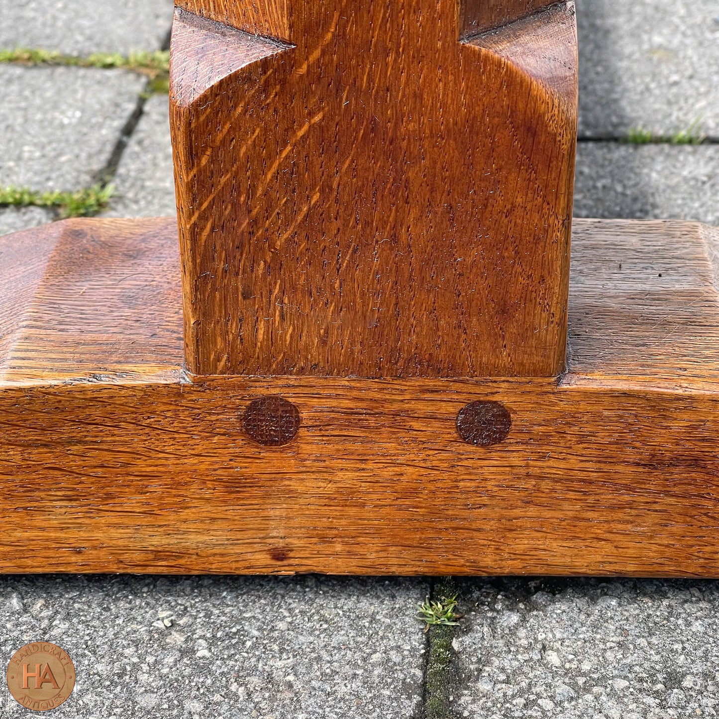 Peter ‘Rabbitman’ Heap Arts & Crafts Yorkshire School English Oak Dining Table