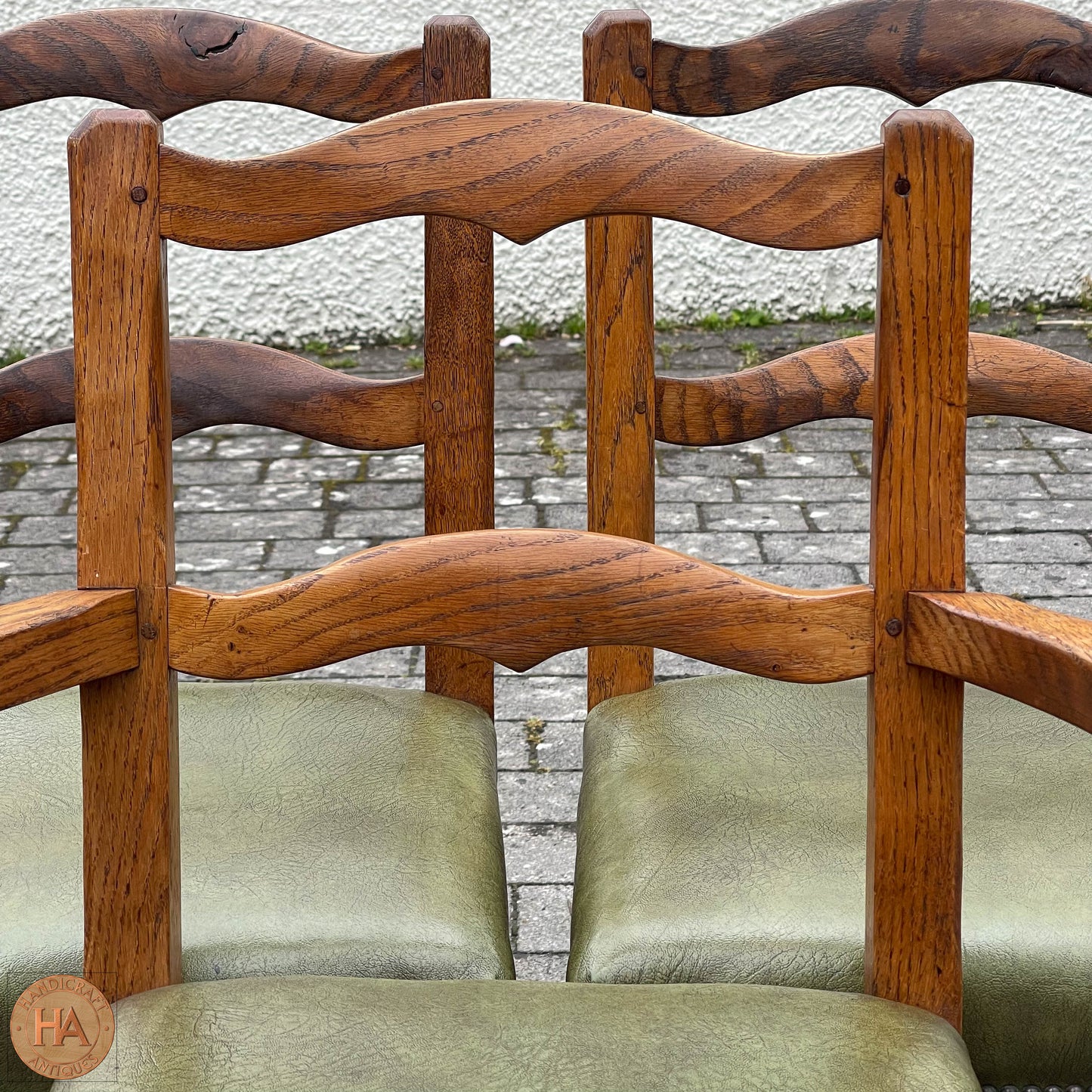 Robert 'Kingpost' Ingham Arts & Crafts Yorkshire School English Oak Chair c. 1970.