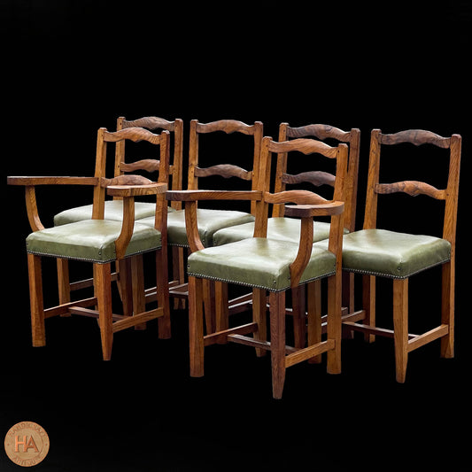 Robert 'Kingpost' Ingham Arts & Crafts Yorkshire School English Oak Chair c. 1970.