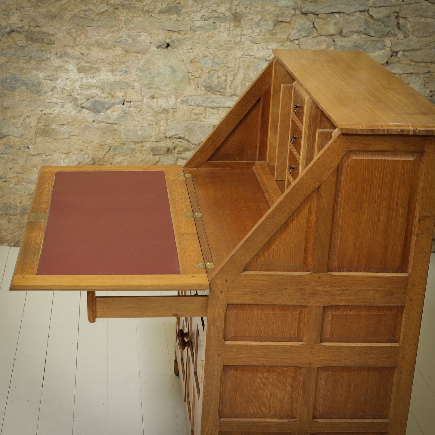 Bob ‘Wrenman’ Hunter Arts & Crafts Yorkshire School Oak Bureau
