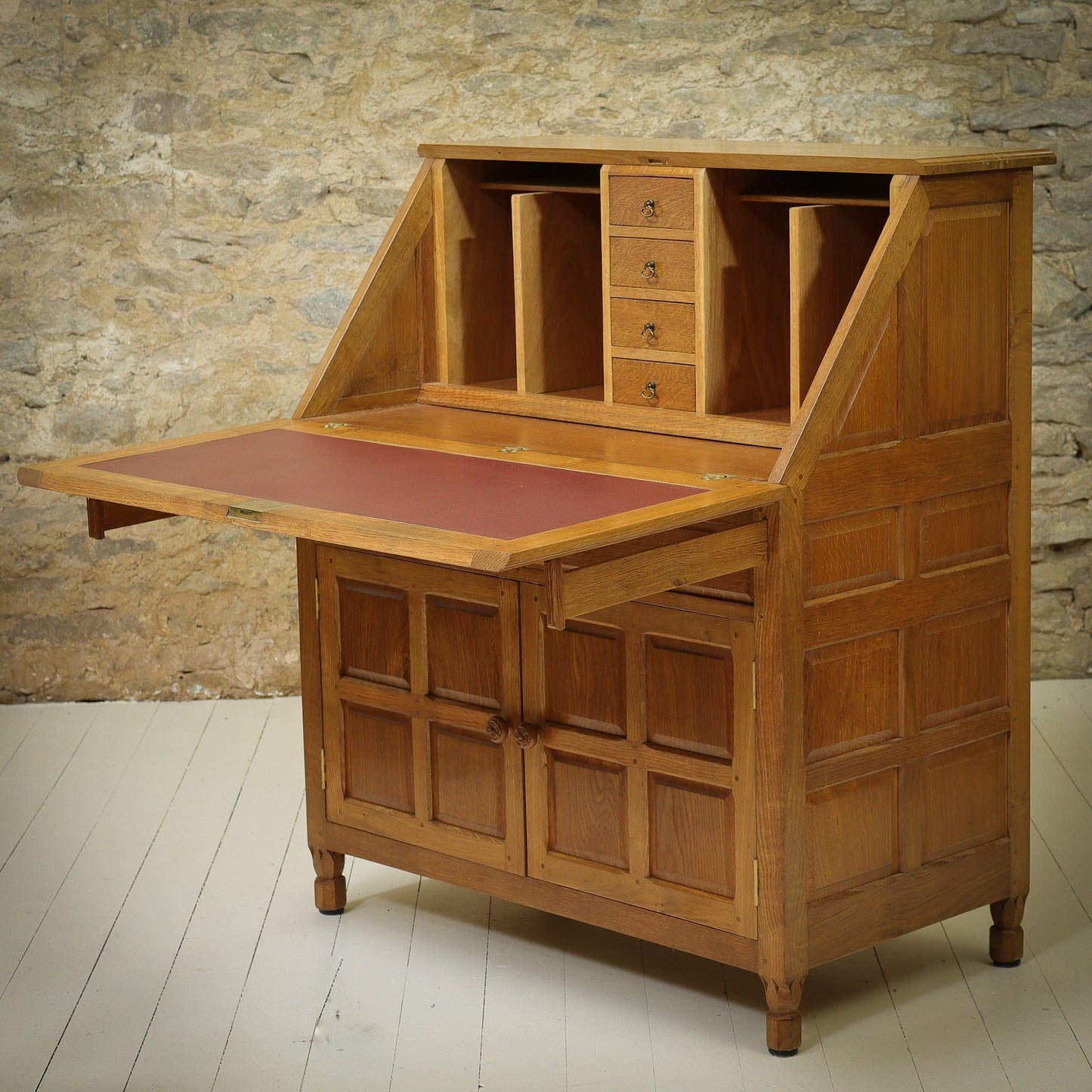 Bob ‘Wrenman’ Hunter Arts & Crafts Yorkshire School Oak Bureau