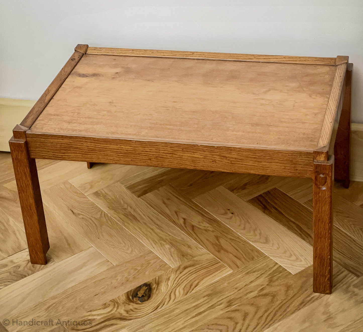 Acornman (Ex-Mouseman) Arts & Crafts Yorkshire School Tea Trolley 1970