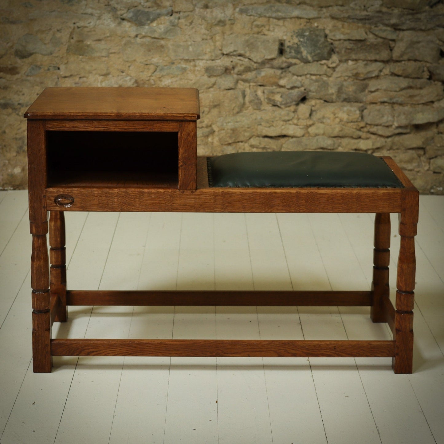 Derek 'Lizardman' Slater Arts & Crafts Yorkshire School Phone Oak Table