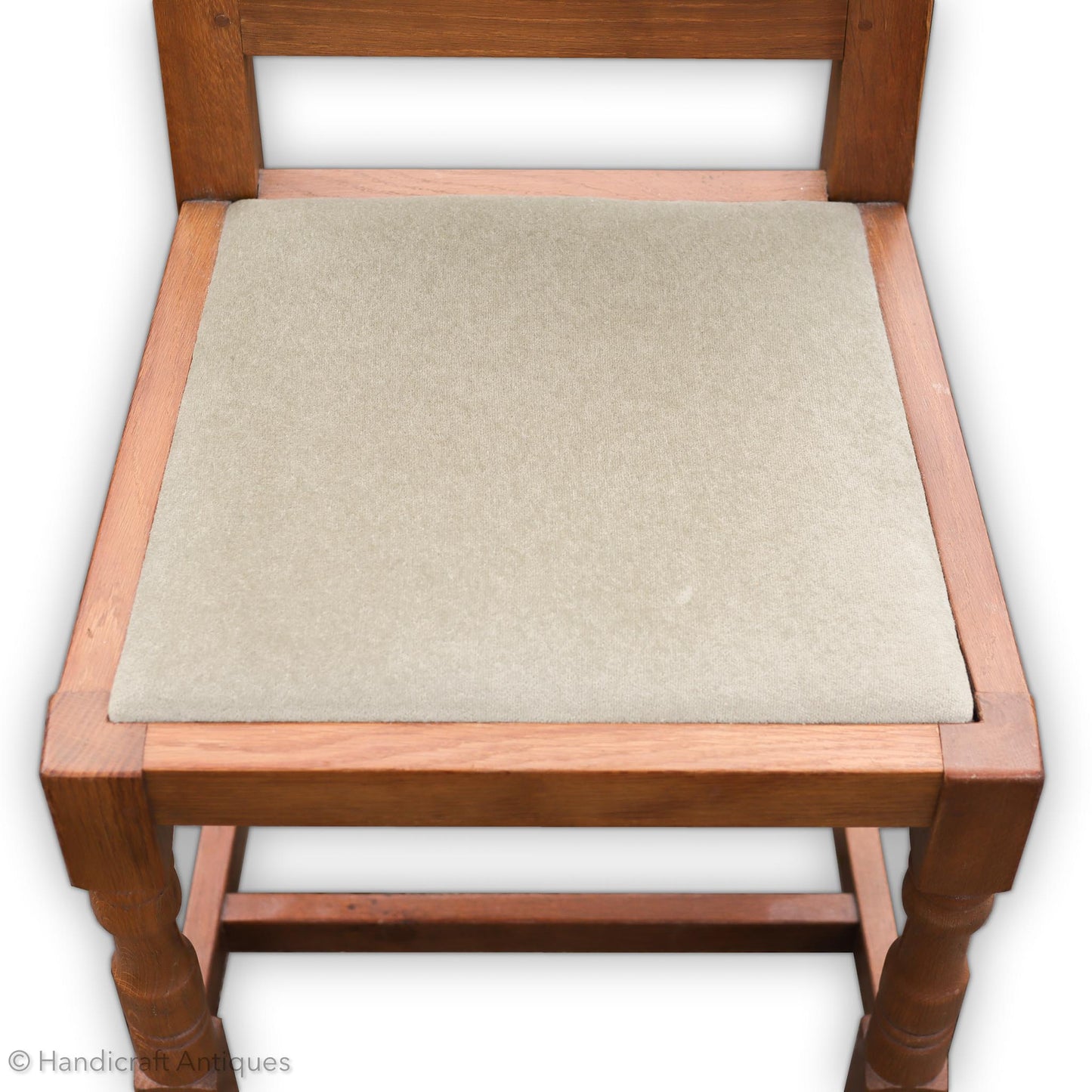 Set of 6 Cat & Mouseman Arts & Crafts Yorkshire School Oak Chairs