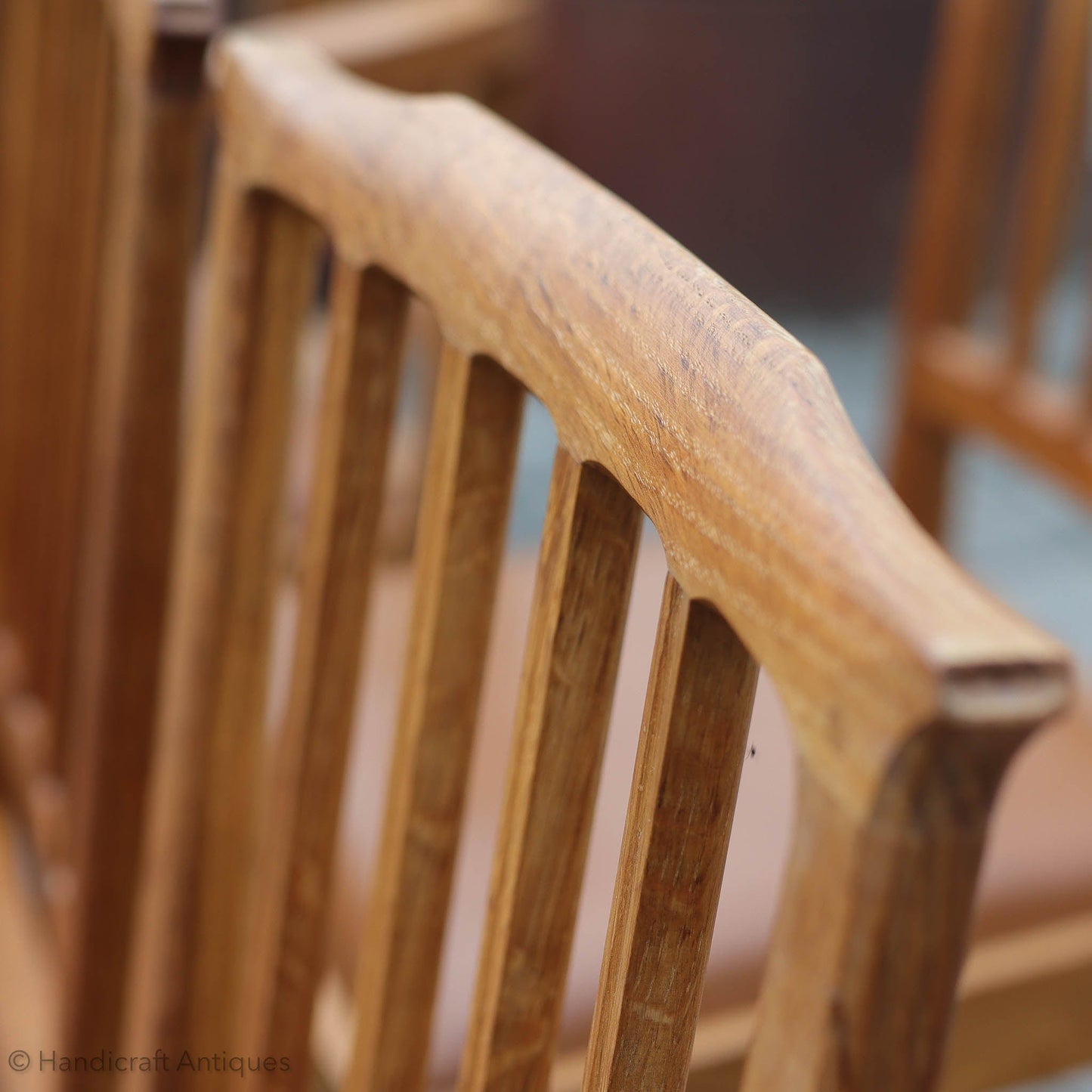 Set of 6 Edward Barnsley Design Acornman Arts & Crafts Cotswold School Oak Chairs