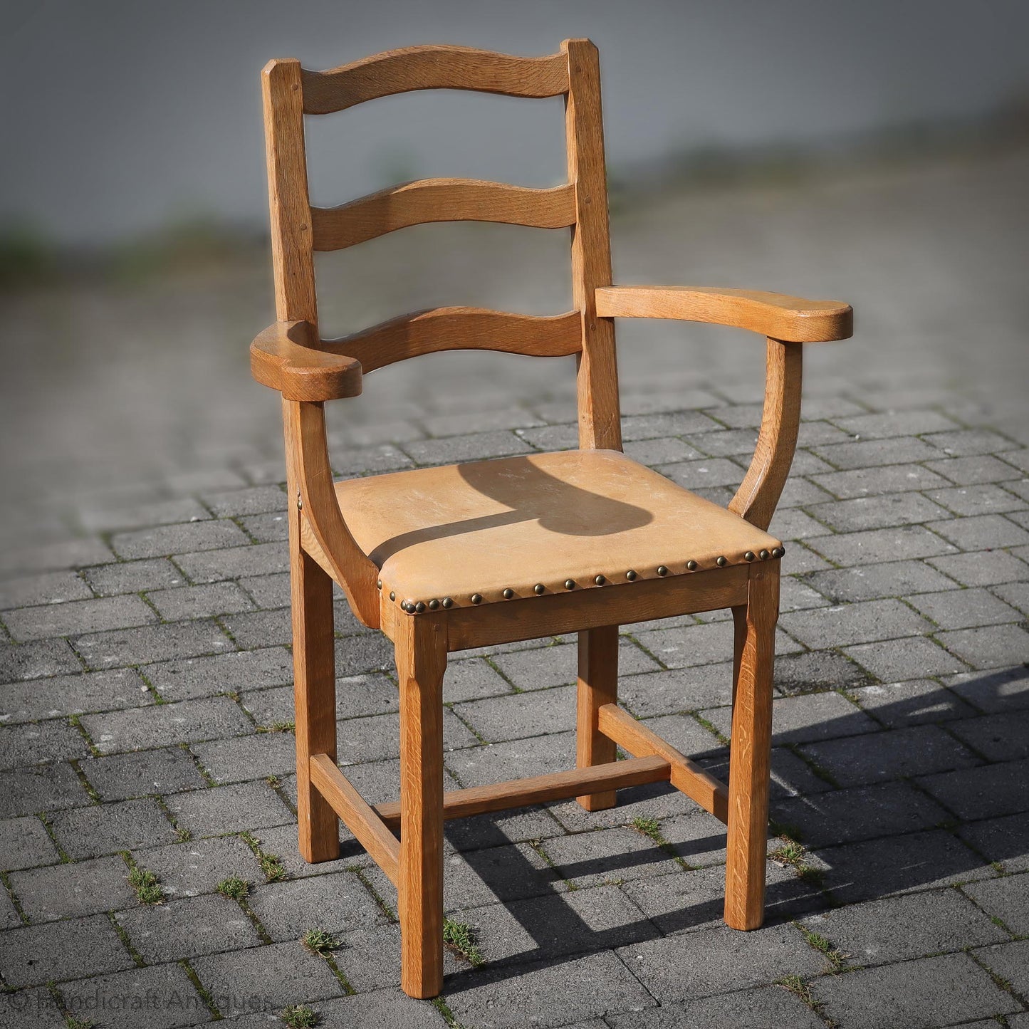 Set of 8 Acornman (Ex-Mouseman) Arts & Crafts Yorkshire School English Oak Chairs