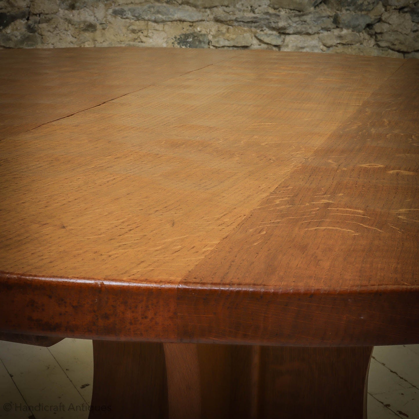 Robert 'Mouseman' Thompson Arts & Crafts Yorkshire School Oak Dining Table