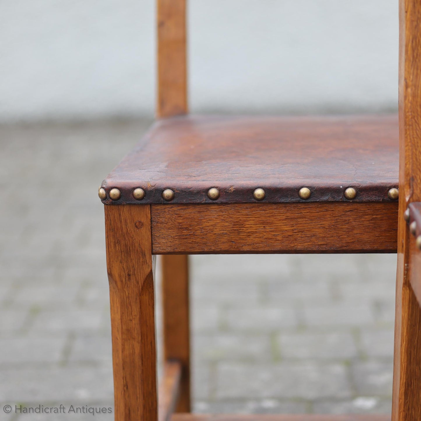 Set of 4 Acornman (Ex-Mouseman) Arts & Crafts Yorkshire School English Oak Chairs