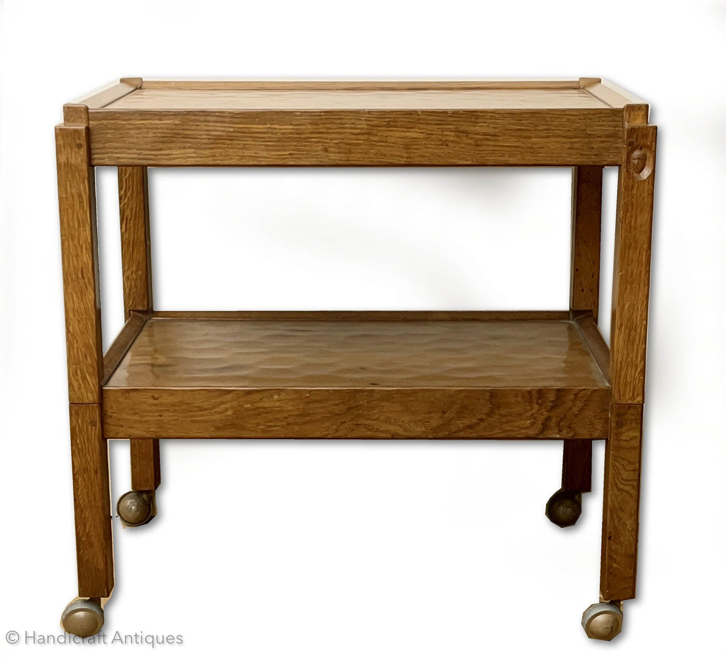 Acornman (Ex-Mouseman) Arts & Crafts Yorkshire School Tea Trolley 1970