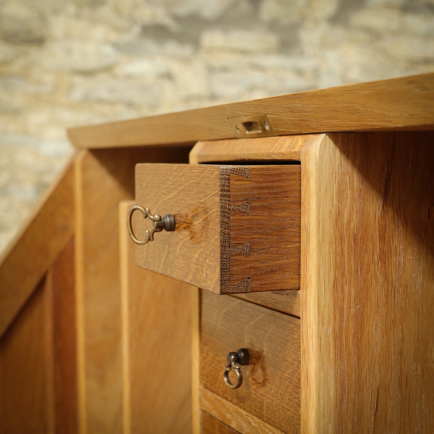 Bob ‘Wrenman’ Hunter Arts & Crafts Yorkshire School Oak Bureau