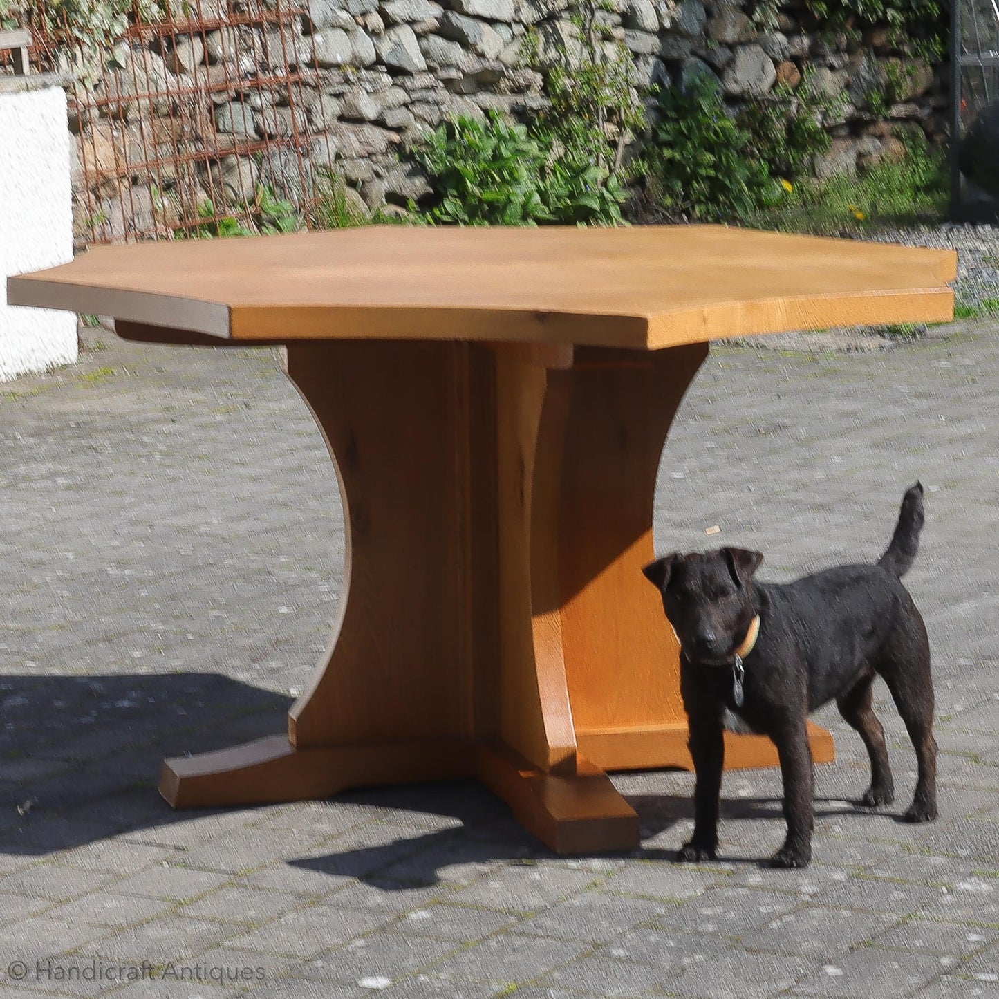 Arts & Crafts Yorkshire School English Oak Dining Table