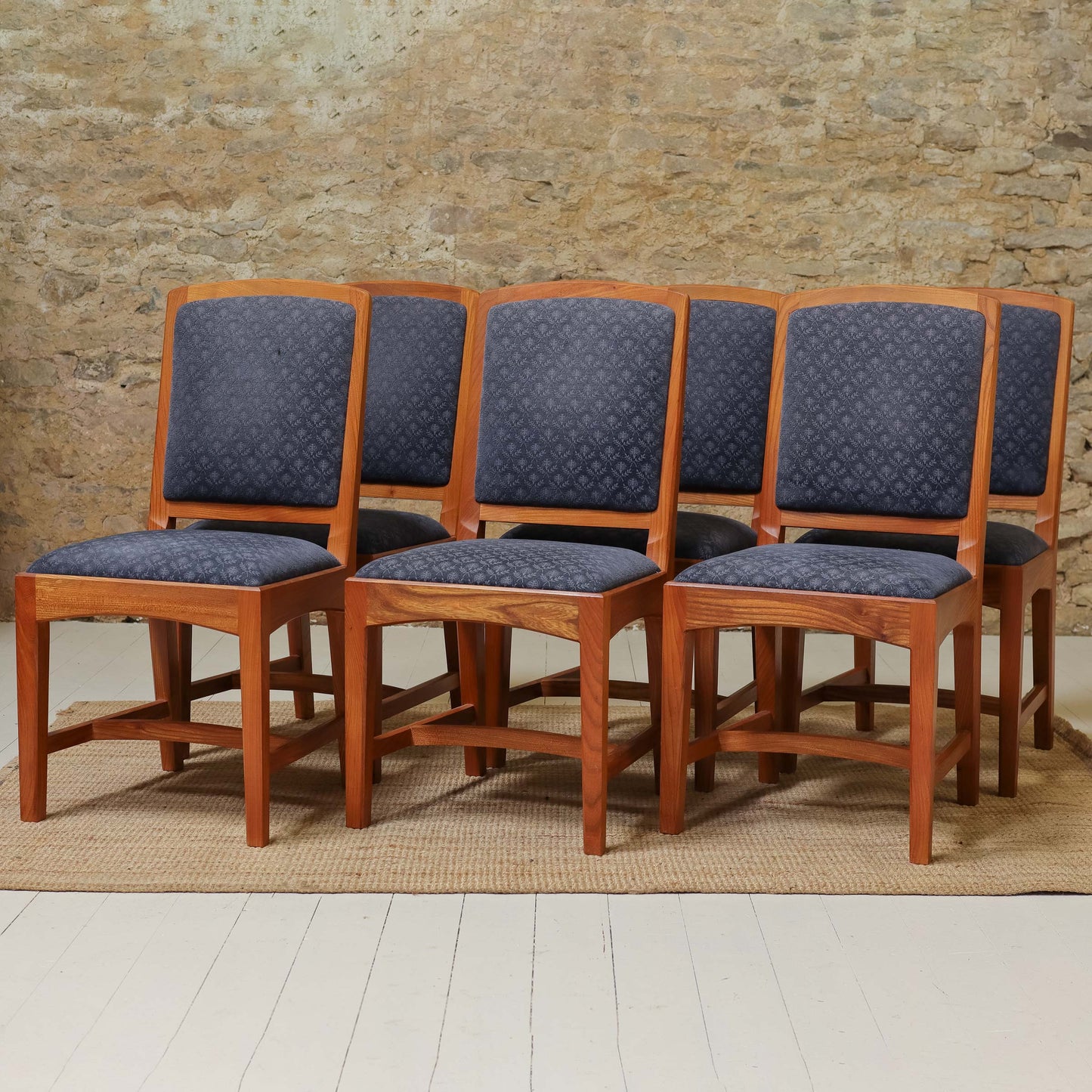 Set of 6 Peter Hall of Staveley Arts & Crafts Lakes School Willow ‘Oxford’ Chairs