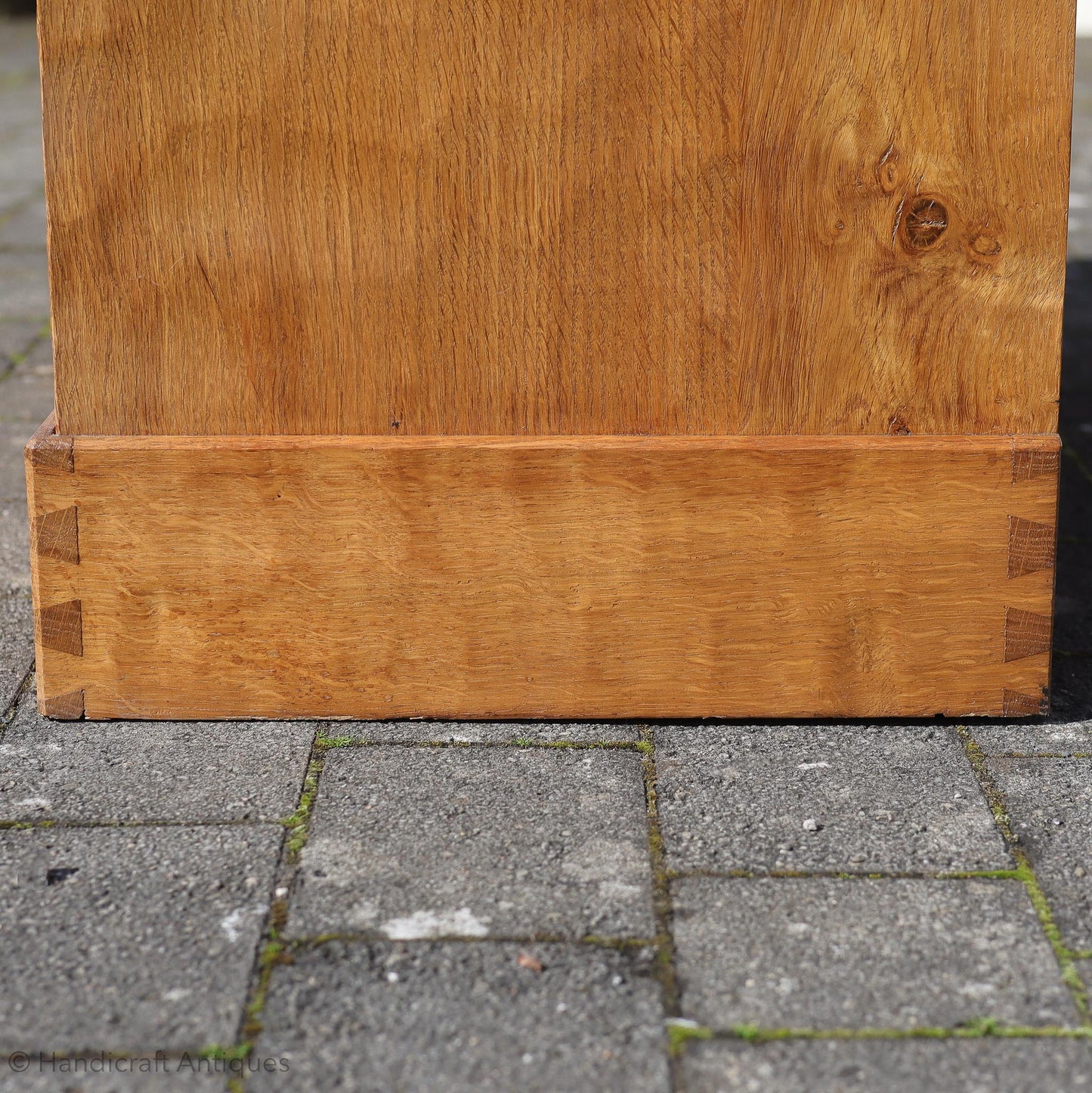 Derek 'Lizardman' Slater Arts & Crafts Yorkshire School English Oak Bureau c. 1970.