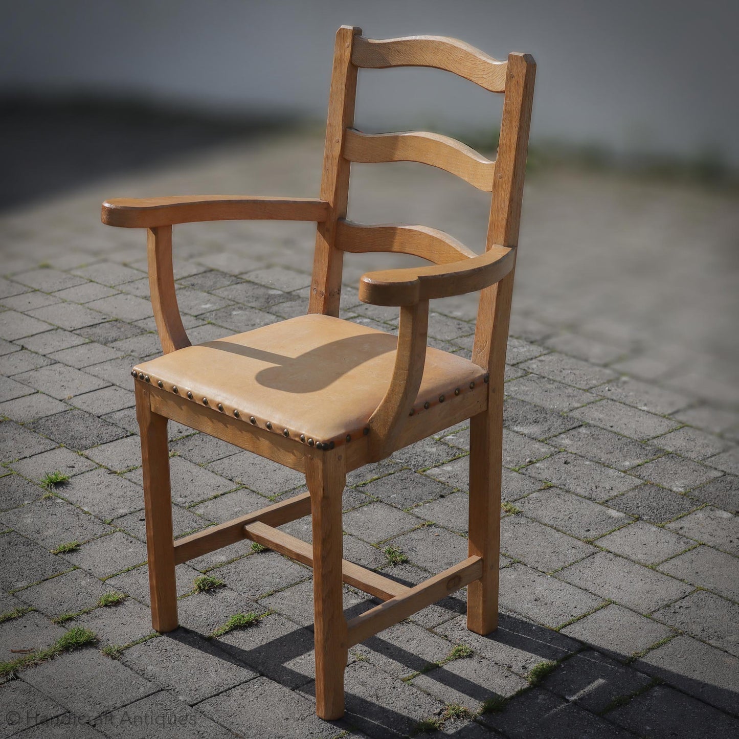 Set of 8 Acornman (Ex-Mouseman) Arts & Crafts Yorkshire School English Oak Chairs