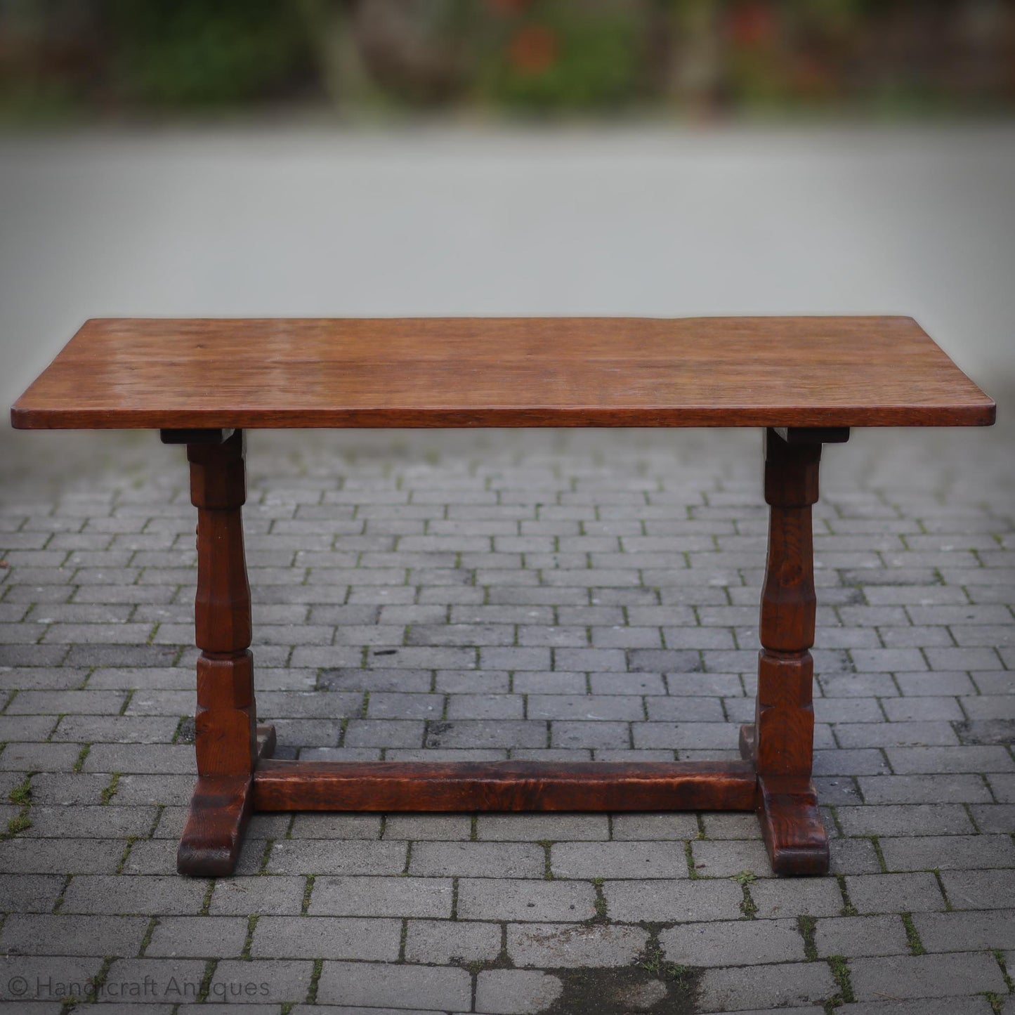 Robert 'Mouseman' Thompson Arts & Crafts Yorkshire School English Oak Dining Table