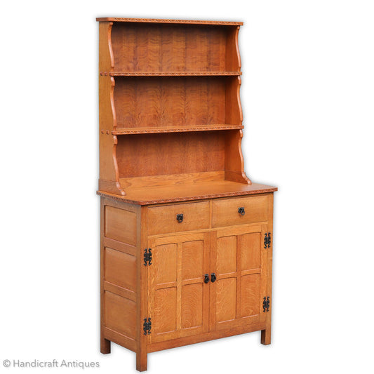 Arts & Crafts Cotswold School English Oak Dresser