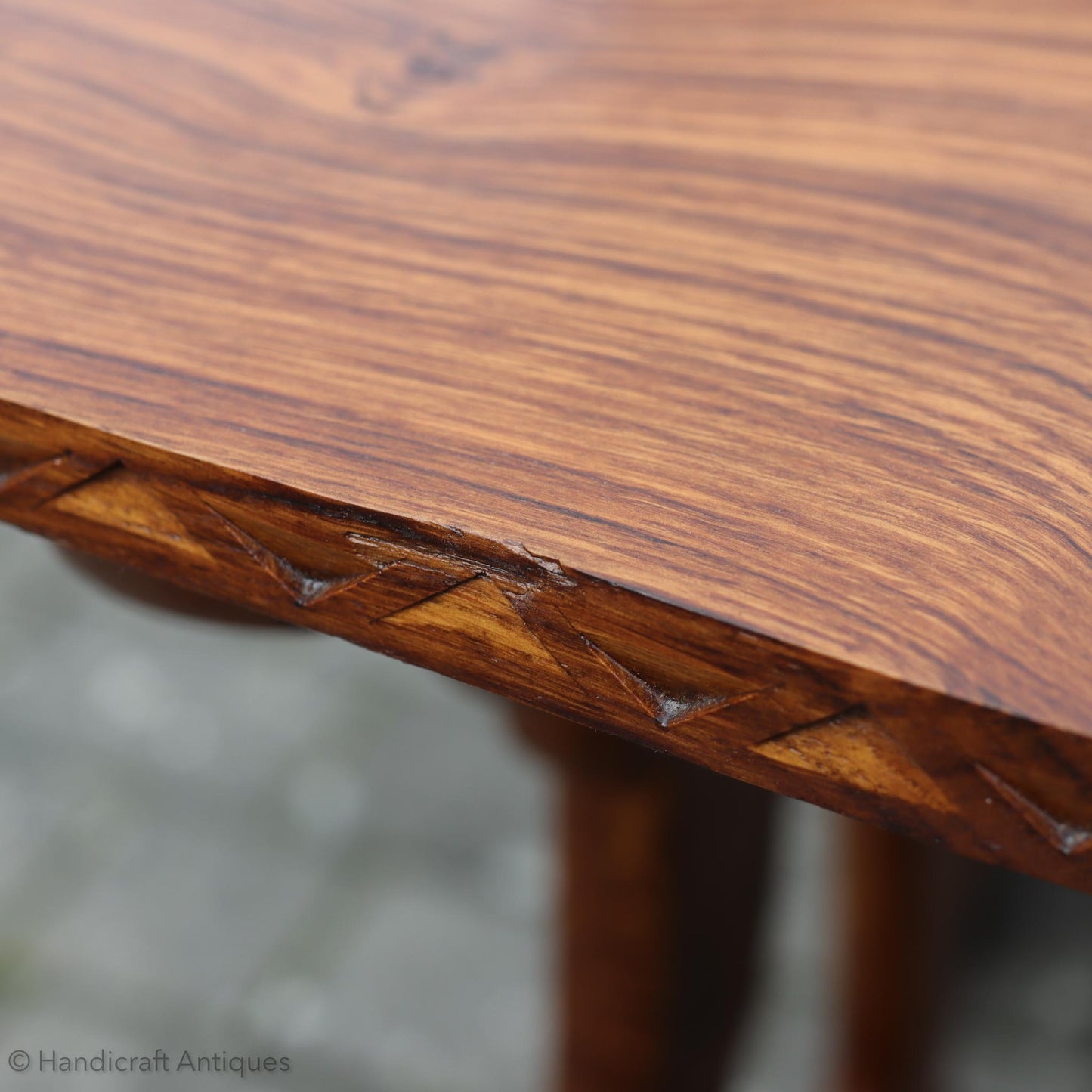 Arts & Crafts Cotswold School English Oak Dining Table and Benches