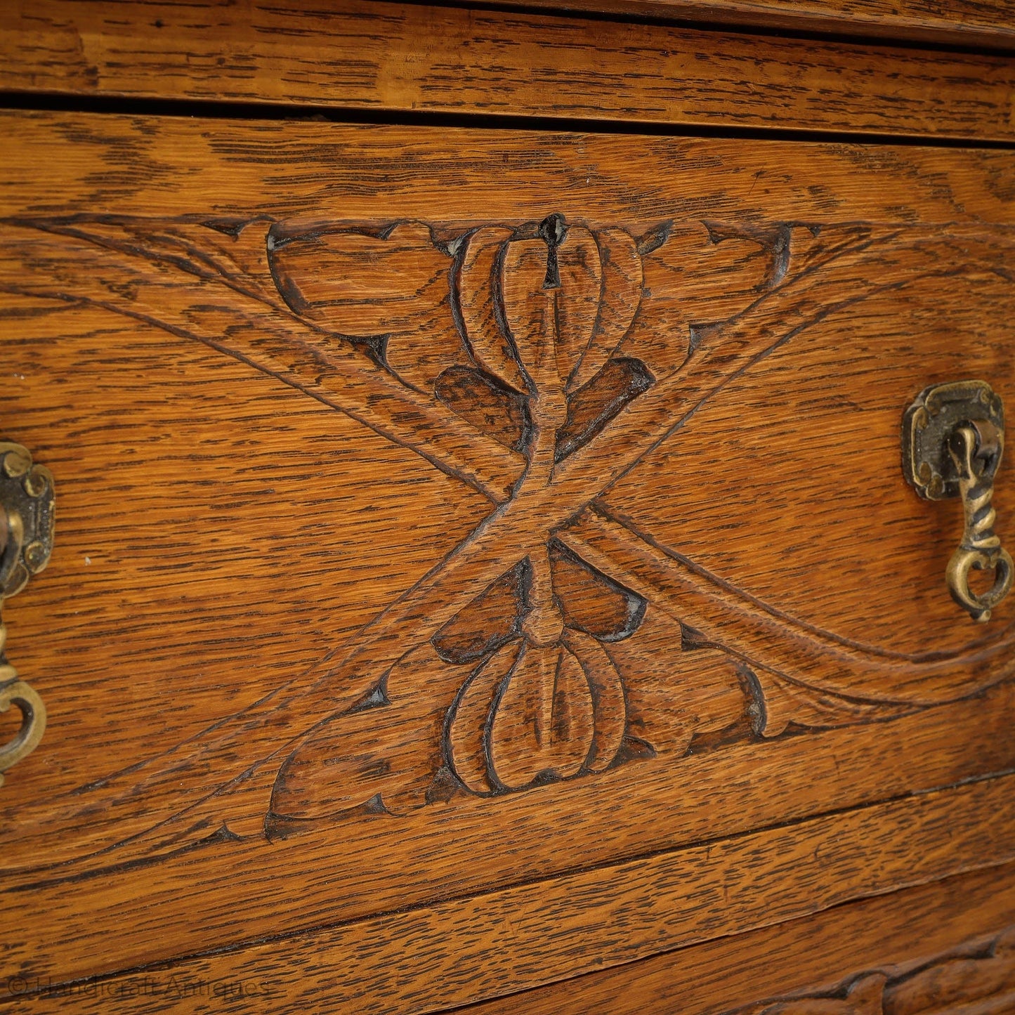 Arts & Crafts Lakes School English Oak Sideboard C. 1930