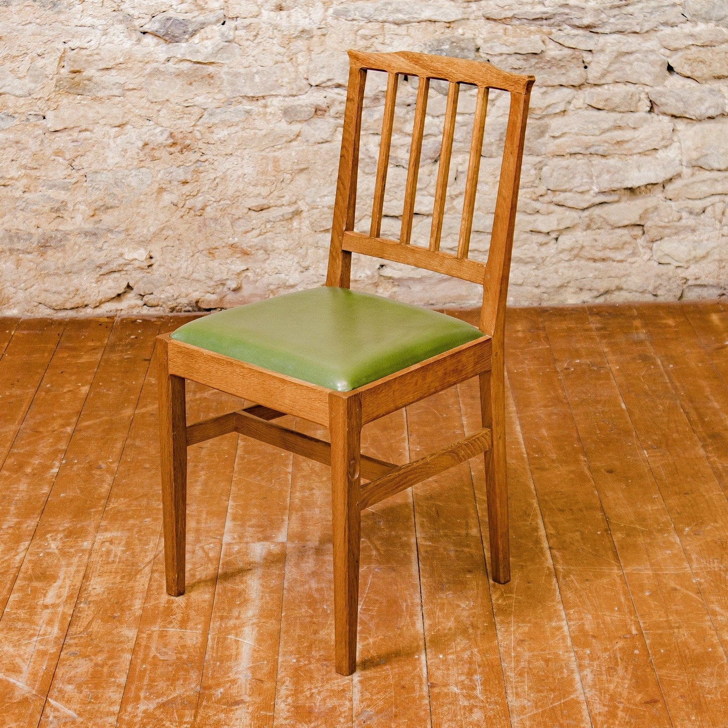 6 Acornman (Ex-Mouseman) Arts & Crafts Cotswold School English Oak 6 Chairs 1970