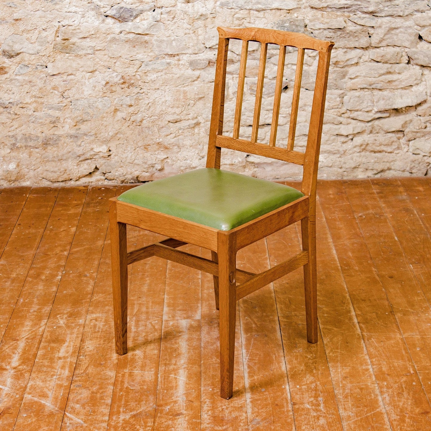 6 Acornman (Ex-Mouseman) Arts & Crafts Cotswold School English Oak 6 Chairs 1970