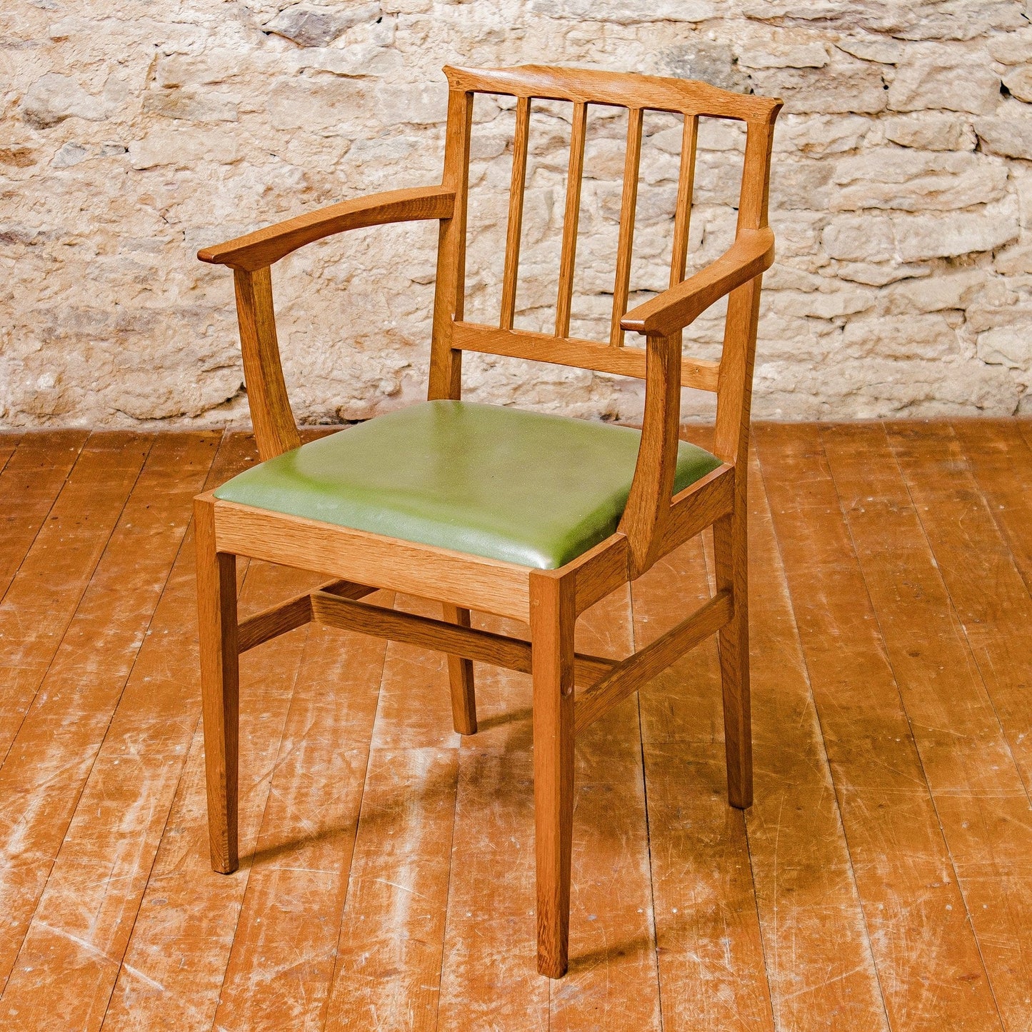 6 Acornman (Ex-Mouseman) Arts & Crafts Cotswold School English Oak 6 Chairs 1970