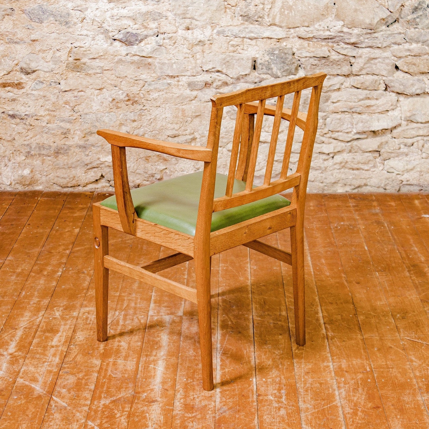 6 Acornman (Ex-Mouseman) Arts & Crafts Cotswold School English Oak 6 Chairs 1970