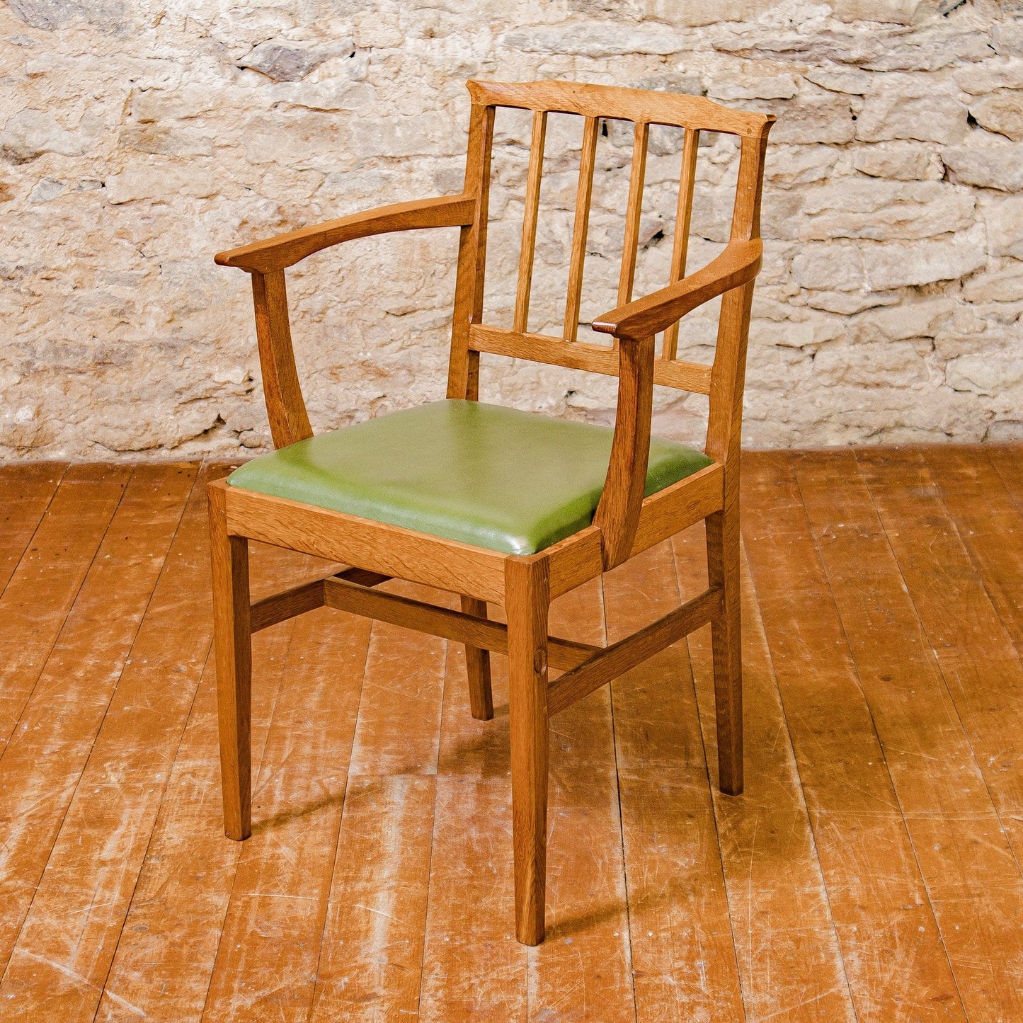 6 Acornman (Ex-Mouseman) Arts & Crafts Cotswold School English Oak 6 Chairs 1970
