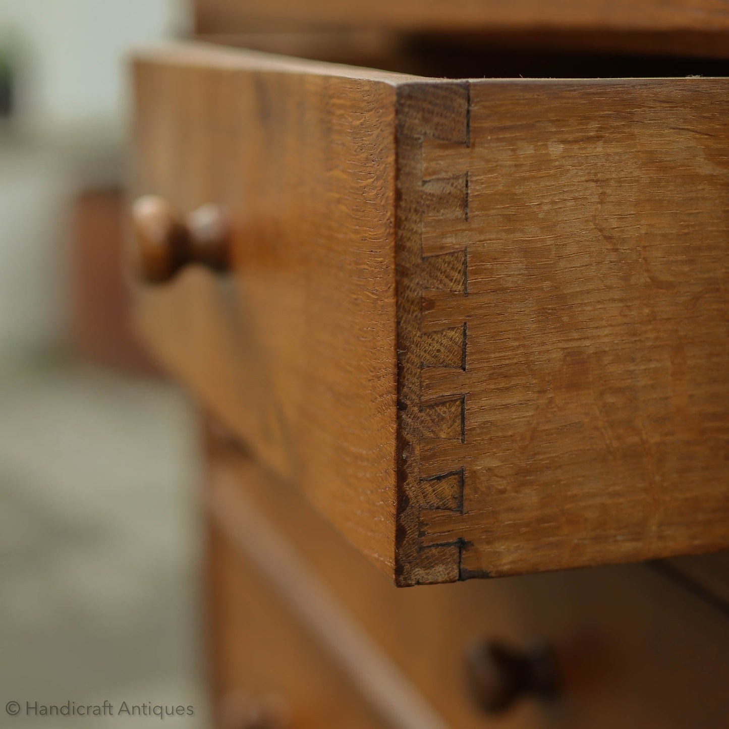 Peter ‘Rabbitman’ Heap Arts & Crafts Yorkshire School Oak Bureau