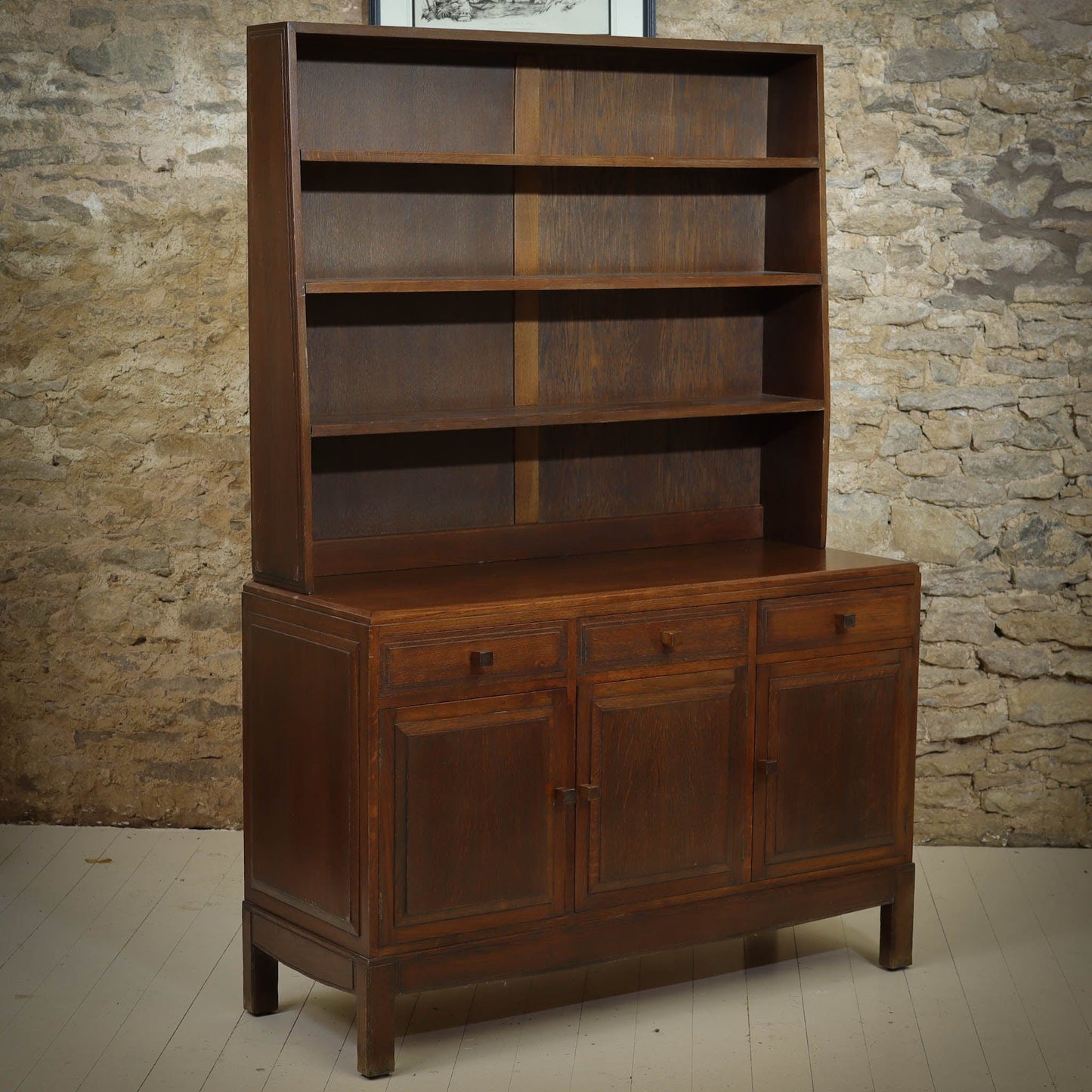 Brynmawr Furniture Company Arts & Crafts Cotswold School Oak Dresser C. 1930