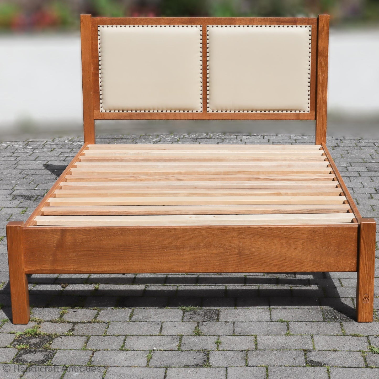 Horace 'Knightman' Knight Arts & Crafts Yorkshire School English Double Oak Bed