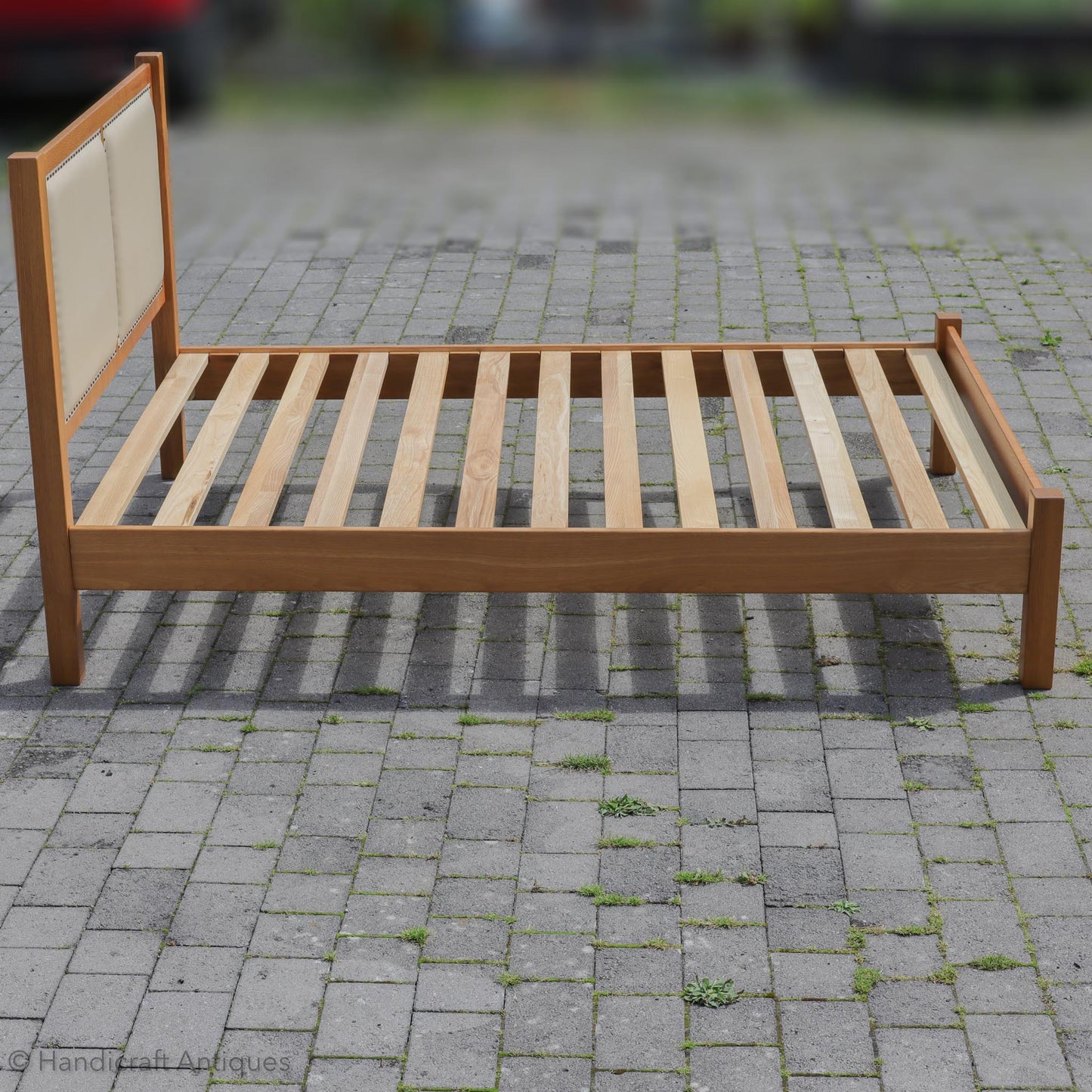 Horace 'Knightman' Knight Arts & Crafts Yorkshire School English Double Oak Bed